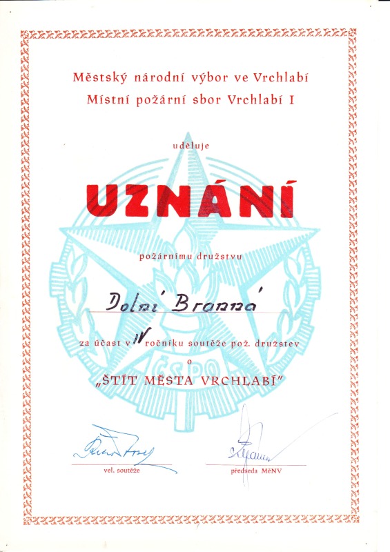 SDH DOLNI BRANNA - diplomy 1958 az 1976_08