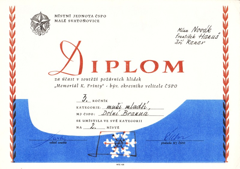 SDH DOLNI BRANNA - diplomy 1958 az 1976_10