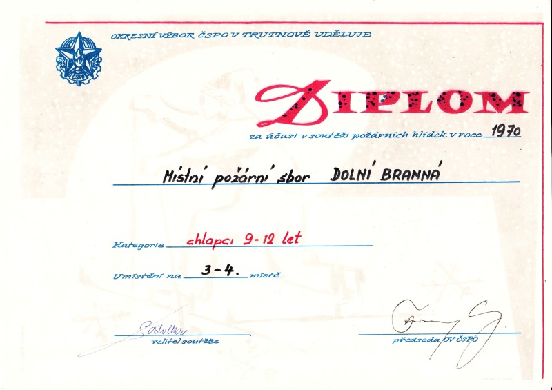 SDH DOLNI BRANNA - diplomy 1958 az 1976_21