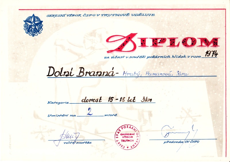 SDH DOLNI BRANNA - diplomy 1958 az 1976_30