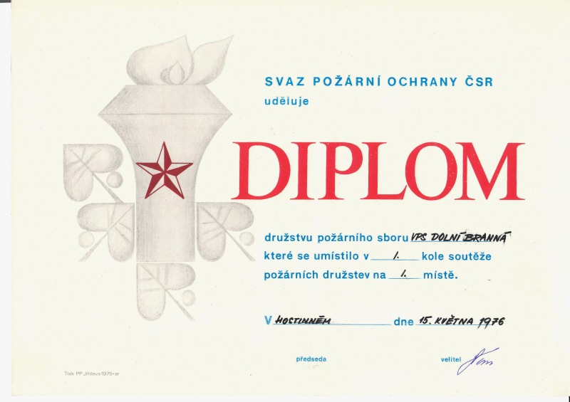 SDH DOLNI BRANNA - diplomy 1958 az 1976_37